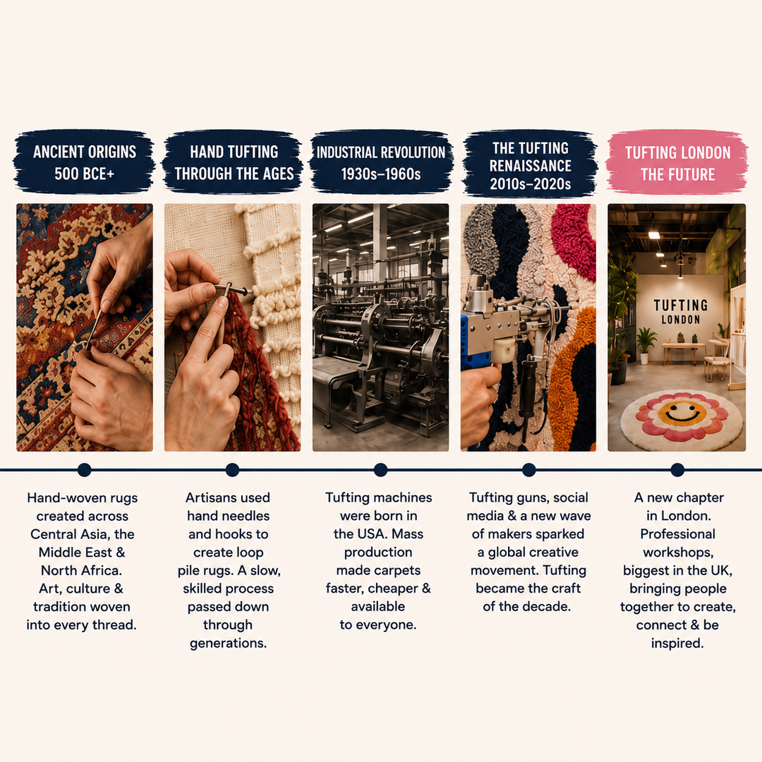 The History of Tufting: From Ancient Hand Weaving to UK's First Professional Rug-Making Studio