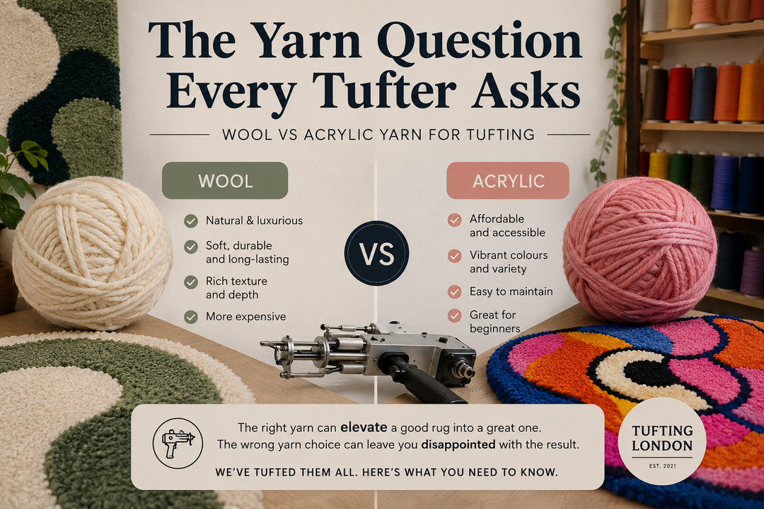 Wool vs Acrylic Yarn for Tufting: What to Choose?