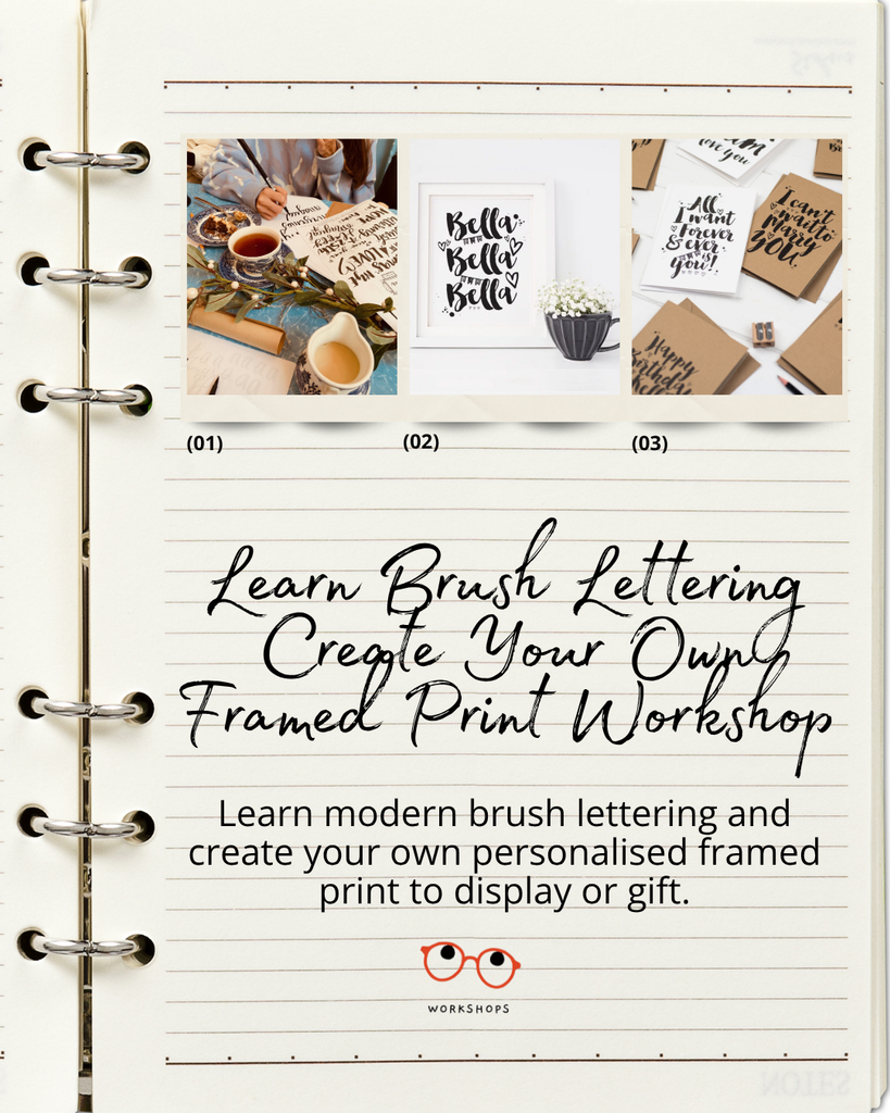 🖊🖼 Learn Brush Lettering  Create Your Own Framed Print Workshop 🖼 🖊