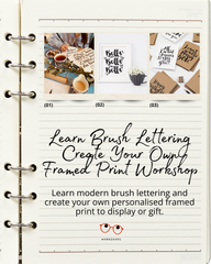 🖊🖼 Learn Brush Lettering  Create Your Own Framed Print Workshop 🖼 🖊