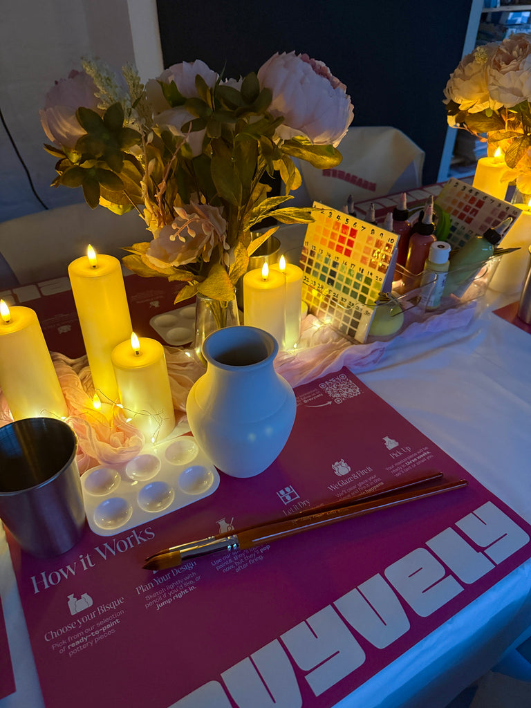 🎄🕯️ Christmas Candlelight Pottery Painting Experience 🏺✨